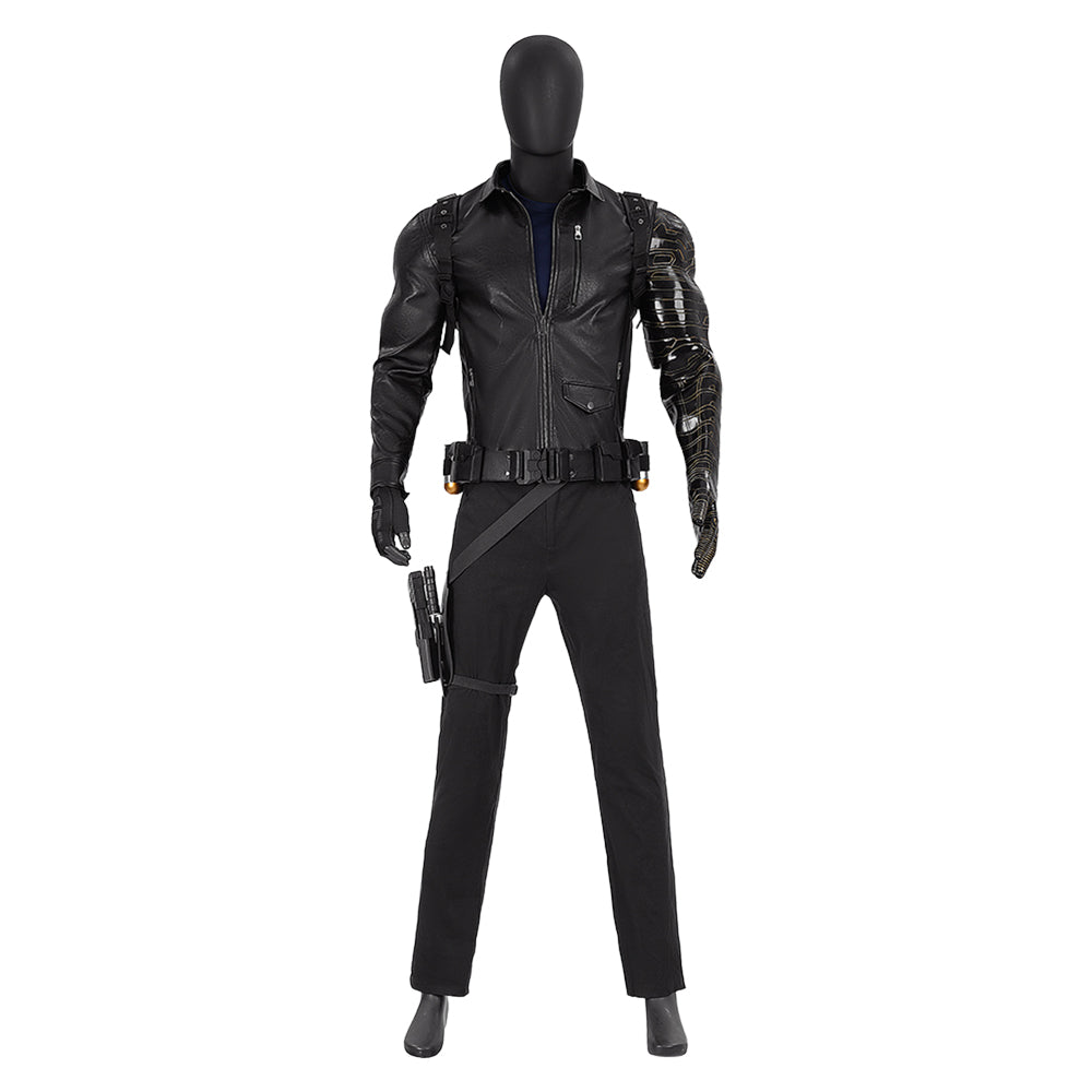 Thunderbolts (2025) Bucky Barnes Winter Soldier Black Set Outfits Cosplay Costume