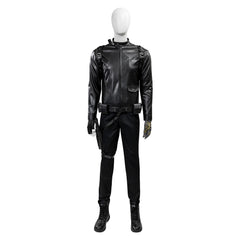 Thunderbolts (2025) Winter Soldier Bucky Barnes Black Leather Set Outfits Cosplay Costume