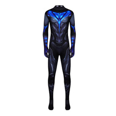 Titans Dick Grayson Nightwing Blue Black Jumpsuit Outfits Cosplay Costume