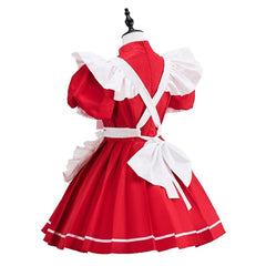 Tokyo Mew Mew New Momomiya Ichigo Red Maid Dress Set Outfits Cosplay Costume