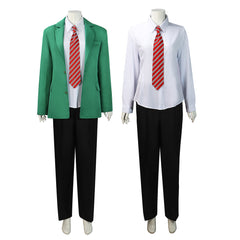 Tomo-chan Is A Girl! Junichirou Kubota Green School Outfits Cosplay Costume