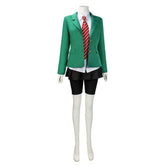 Tomo-chan Is A Girl! Tomo Aizawa Green School Uniform Set Outfits Cosplay Costume