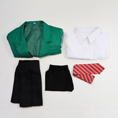 Tomo-chan Is A Girl! Tomo Aizawa Green School Uniform Set Outfits Cosplay Costume