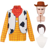 Toy Story (2026) Woody Yellow Shirt Vest Scarf Cowboy Outfits Cosplay Costume