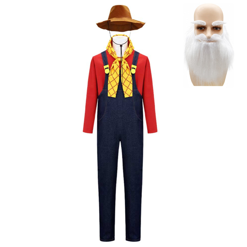 Toy Story (2026) Stinky Pete Red Blue Overalls Set Outfits Cosplay Costume