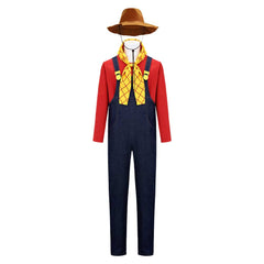 Toy Story Stinky Pete Red Blue Overalls Set Outfits Cosplay Costume