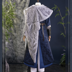 Where Winds Meet (2025) Tianquan Sect Blue Set Wuxia Hanfu Outfits Cosplay Costume