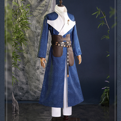 Where Winds Meet (2025) Tianquan Sect Blue Set Wuxia Hanfu Outfits Cosplay Costume