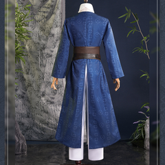 Where Winds Meet (2025) Tianquan Sect Blue Set Wuxia Hanfu Outfits Cosplay Costume