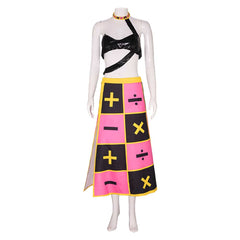 Trish Una Pink Black Top Skirt Set Outfits Cosplay Costume Halloween Suit