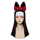 TV Hazbin Hotel (2024) Alastor Nun Hat Cosplay Halloween Carnival Costume Accessories Props