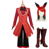 TV Hazbin Hotel (2024) Alastor Red Set Cosplay Costume Outfits Halloween Carnival Suit