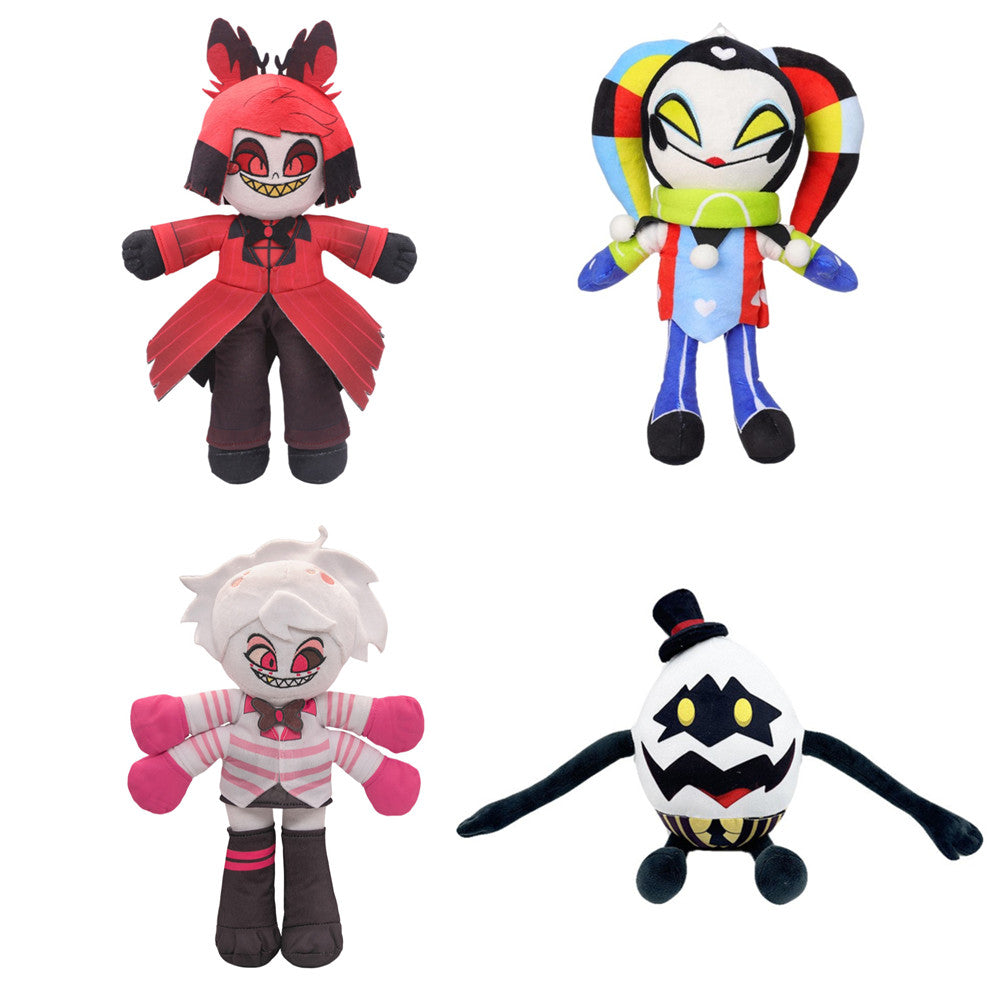 Hazbin Hotel (2024) Alastor Cosplay Plush Toys Cartoon Soft Stuffed Dolls Mascot Birthday Xmas Gift