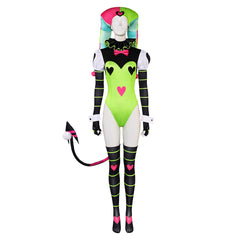 TV Helluva Boss 2 (2024) Fizzarolli Green Clown Bodysuit Cosplay Outfits Costume Halloween Carnival Suit