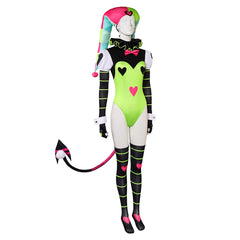 TV Helluva Boss 2 (2024) Fizzarolli Green Clown Bodysuit Cosplay Outfits Costume Halloween Carnival Suit