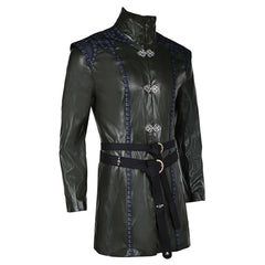 TV House Of The Dragon Season 2 (2024) Aemond Targaryen Black Blue Coat Blindfold Outfits Cosplay Costume Halloween Carnival Suit