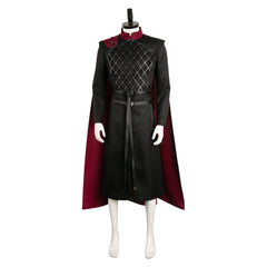 TV House Of The Dragon Season 2 (2024) Jacaerys Velaryon Black Cloak Outfits Cosplay Costume Halloween Carnival Suit