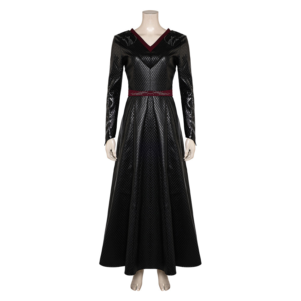 TV House Of The Dragon Season 2 (2024) Rhaenys Targaryen Warrior Black Outfits Cosplay Costume Halloween Carnival Suit