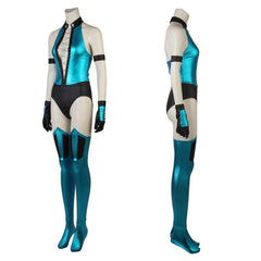Ultimate Mortal Kombat 3 Kitana Blue Jumpsuit Set Outfits Cosplay Costume
