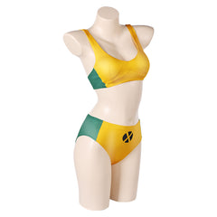 Ultra X-Men 1995 Rogue Yellow Split Swimsuit Outfits Cosplay Costume