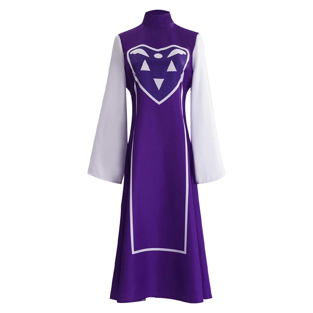 Undertale Toriel Purple Dress Outfits Cosplay Costume Halloween Carnival Suit