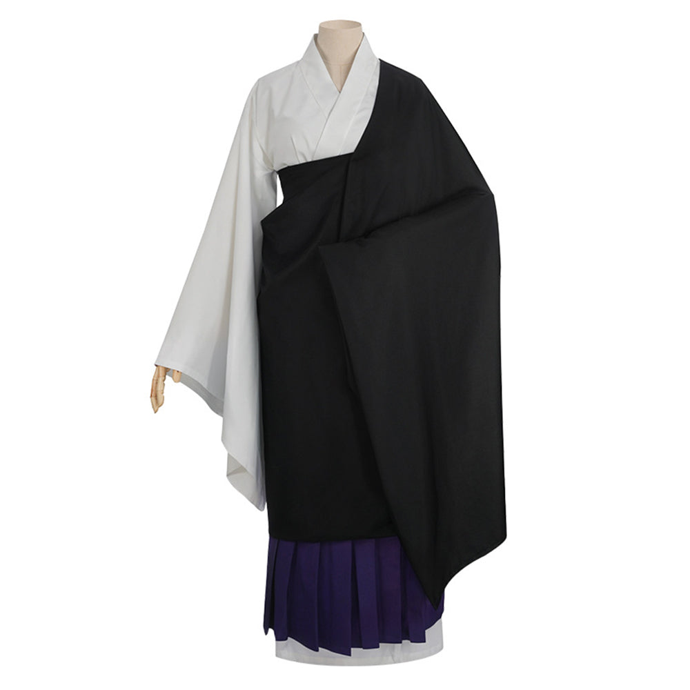 Uraume White Black Robe Monk Set Outfits Cosplay Costume Halloween Suit