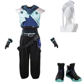 Valorant Jett Blue Set Outfits Cosplay Costume Halloween Carnival Party Suit