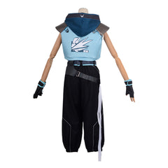 Valorant Jett Blue Set Outfits Cosplay Costume Halloween Carnival Party Suit
