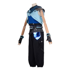 Valorant Jett Blue Set Outfits Cosplay Costume Halloween Carnival Party Suit