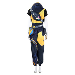 Valorant Waylay Black Yellow Set Outfits Cosplay Costume Carnival Suit