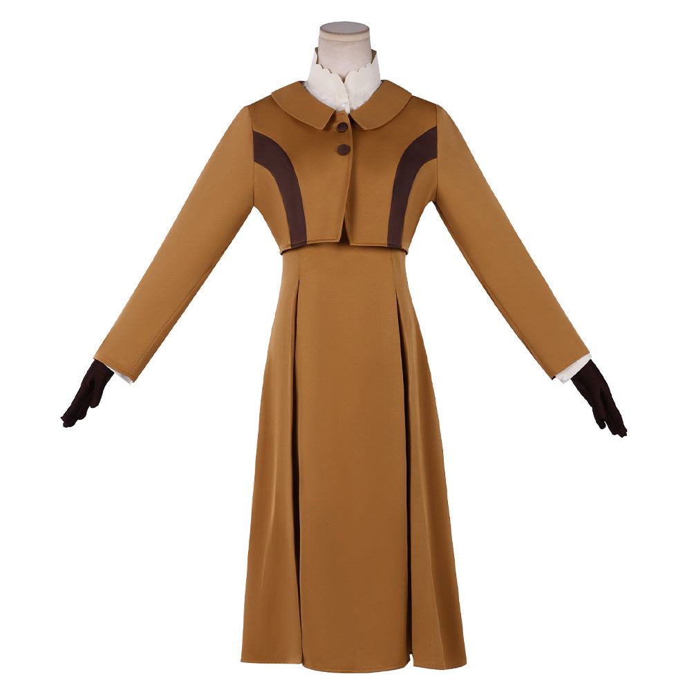 Violet Evergarden Violet Brown Dress Set Outfits Cosplay Costume