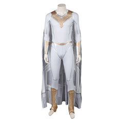 VisionQuest (2026) White Vision Jumpsuit Cloak Outfits Halloween Cosplay Costume