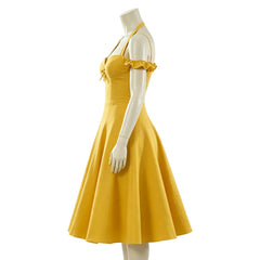 West Side Story 2021 Musical Anita Yellow Dress Outfits Cosplay Costume