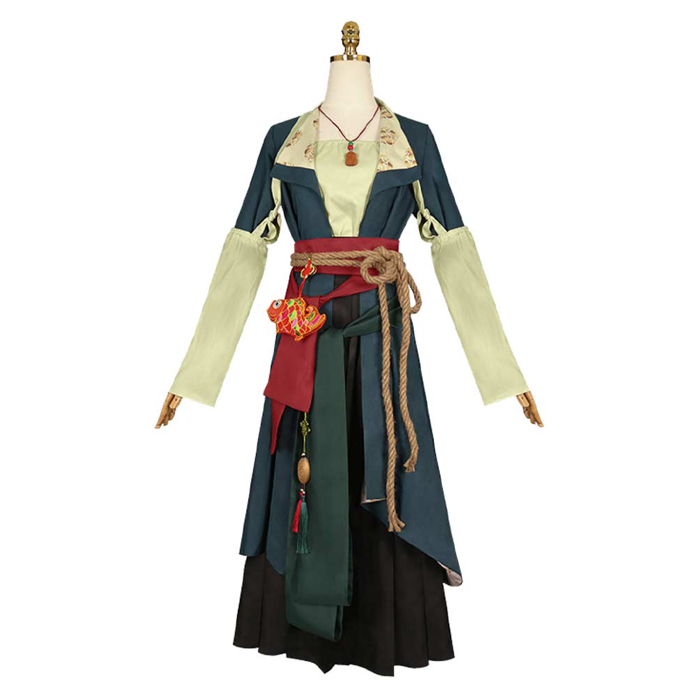 Where Winds Meet Yingying Green Set Outfits Cosplay Costume Carnival Suit