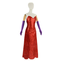 Who Framed Roger Rabbit Jessica Rabbit Red Dress Gloves Cosplay Costume