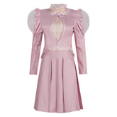 Wicked (2024) Glinda Pink Puffed Sleeves Set Outfits Cosplay Costume