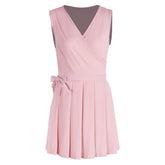 Wicked (2024) Glinda Pink V Neck Dress Outfits Cosplay Costume