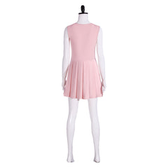 Wicked (2024) Glinda Pink V Neck Dress Outfits Cosplay Costume