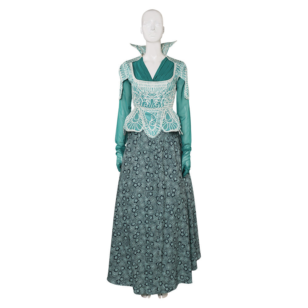 Wicked (2024) Madame Morrible Green Skirt Outfits Cosplay Costume