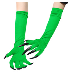Wicked Elphaba Green Witch Nail Gloves Tights Stocking Cosplay Halloween Accessories Props