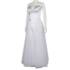 Wicked Glinda White Dress Set Outfits Cosplay Costume Carnival Suit