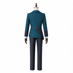 Wicked Men's Green Asymmetric School Uniform Shiz University Outfits Cosplay Costume
