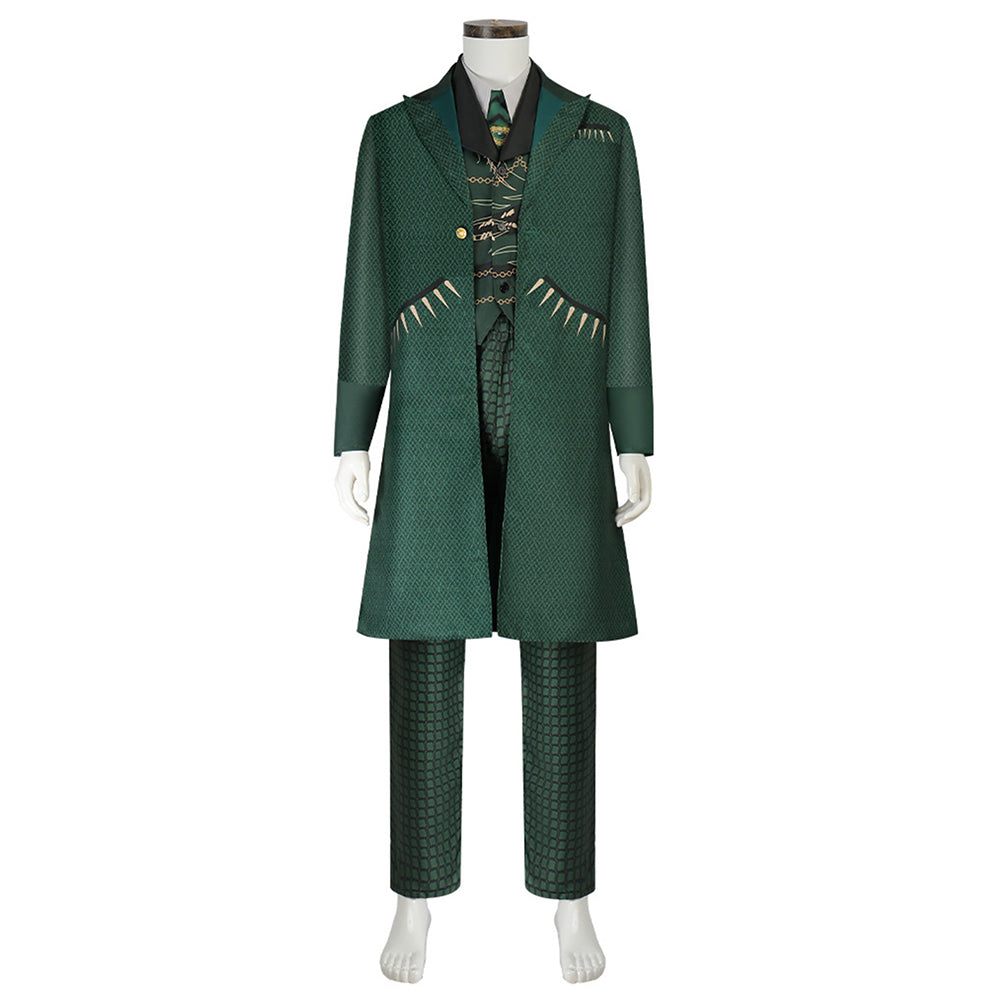 Wicked The Wizard Green Suit Outfits Cosplay Costume Halloween Carnival Suit