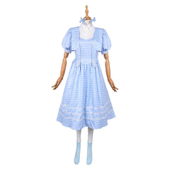 Wicked: For Good (2025) Dorothy Blue Gingham Dress Set Outfits Cosplay Costume