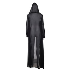 Wicked: For Good (2025) Elphaba Black Chiffon Hooded Cloak Outfits Cosplay Costume