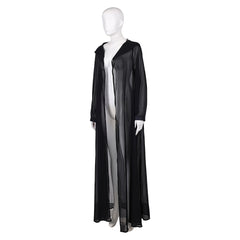 Wicked: For Good (2025) Elphaba Black Chiffon Hooded Cloak Outfits Cosplay Costume