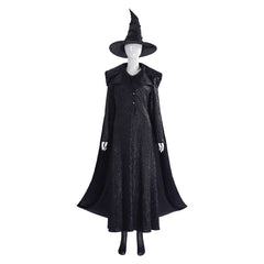 Wicked: For Good (2025) Elphaba Black Coat Cloak Set Outfits Cosplay Costume