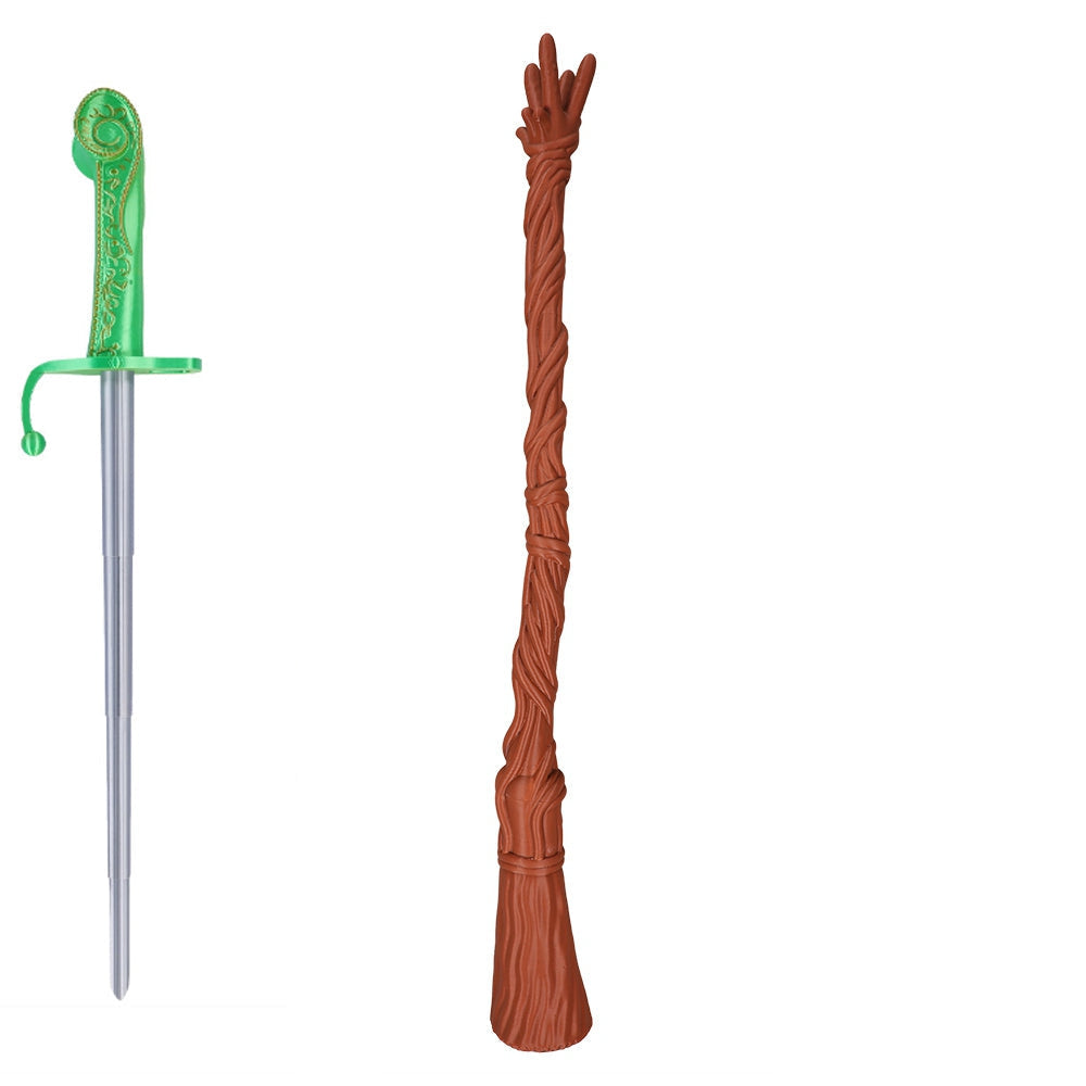 Wicked: For Good (2025) Elphaba Broom School Badge Glinda Fiyero Wand Sword Cosplay Accessories Props