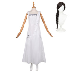 Wicked: For Good (2025) Elphaba White Dress Cosplay Costume Halloween Suit
