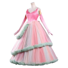 Wicked: For Good (2025) Glinda Pink Green Dress Petticoat Set Outfits Cosplay Costume